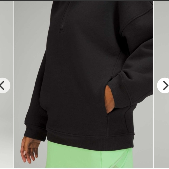 Lululemon Thick Fleece Half 1/2 Zip Sweatshirt in Black XS/S - Picture 14 of 15